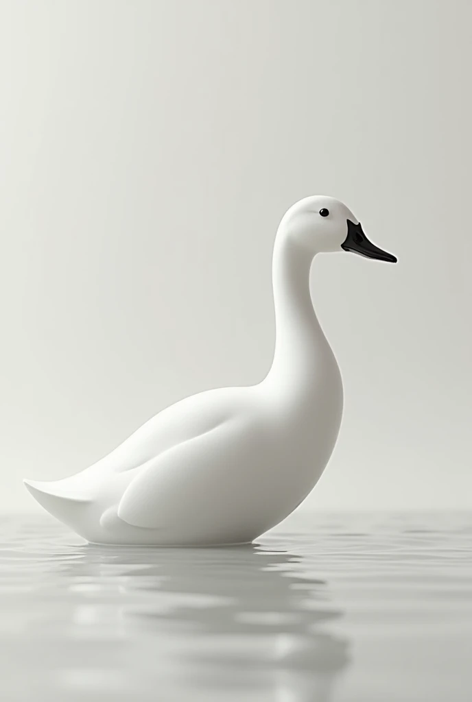 Make the image of an elegant and minimalist duck
