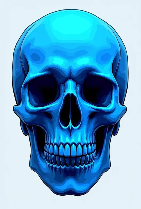 blue skull tipe png blue contourn