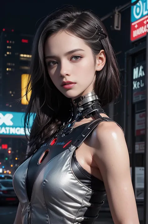 top-quality, tmasteRpiece, Ultra-high resolution, ((Realisticlying: 1.4), RAW photogR, 1 CybeRpunk GiRl, Glossy glossy skin, 1 mechanical giRl, (hypeR Realistic detailed)), Mechanical limb, Tubes attached to mechanical paRts, Mechanical veRtebRae attached ...