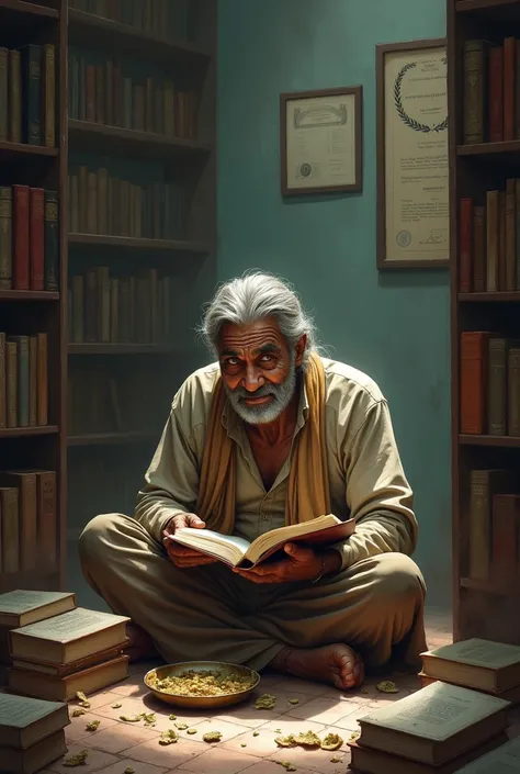 A beggar named Raju goes to the library and studies till his last breath. He remains determined and tops any exam on his own.