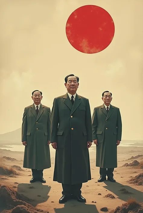 Japan surrenders, flat, surreal, Chinese poster, time interval，1080P