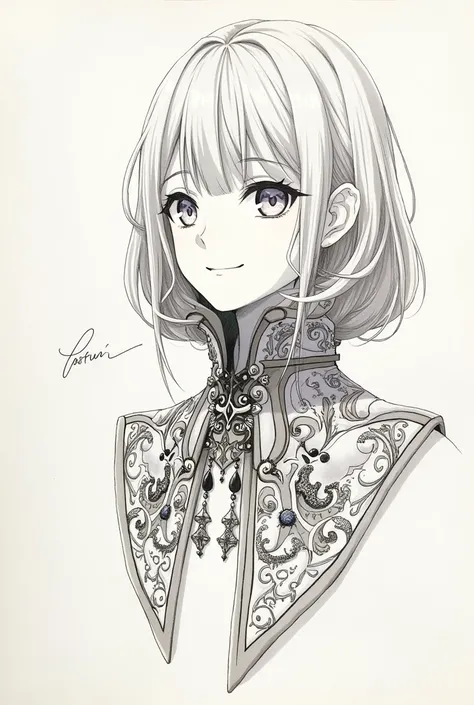 Drawing of Emperors collar Anri-chan from Blue Lock。