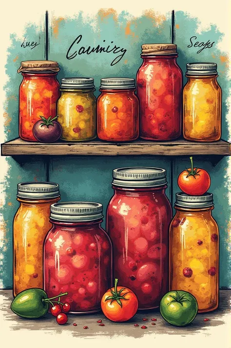 I need a t-shirt design about canning recipe and jar