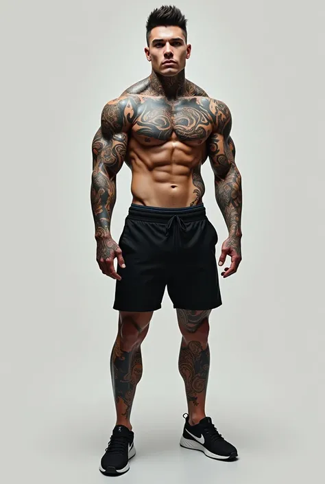 Athletic young man, 184cm tall and with tattoos