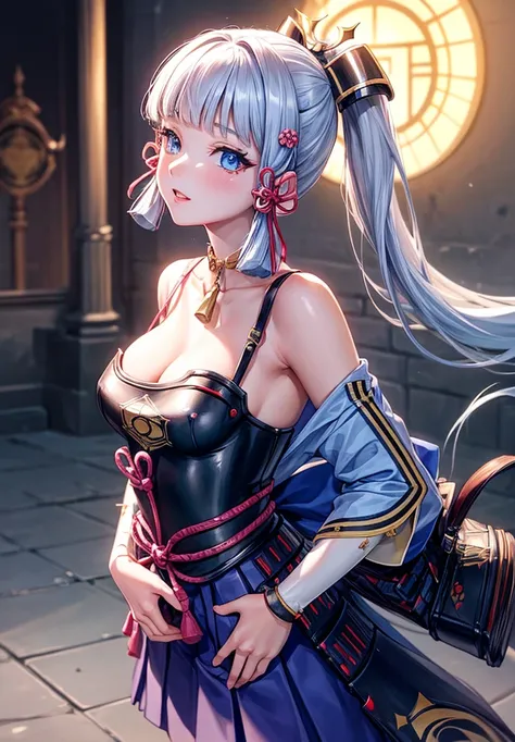 ((masterpiece)),(bestquality),((ultra-detailed)), ((beautiful detailed sky)), ((cinematic lighting)), depth of field, (dynamic angle),detailed lighting,((beautiful detailed eyes)), (night sky view), red lip, eyeshadow,large breast, cleavage, ((wearing tiny...