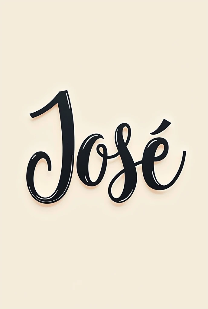 Logo with the name José, using a script font and a creative color for the lettering.