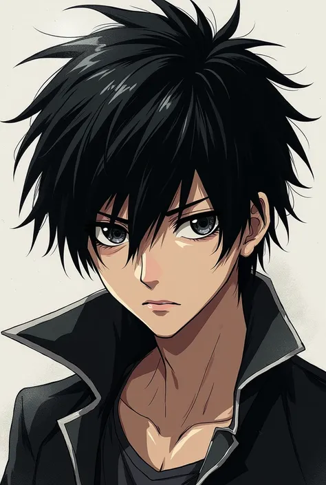 A Japanese man with black hair, resembling Eren Yeager