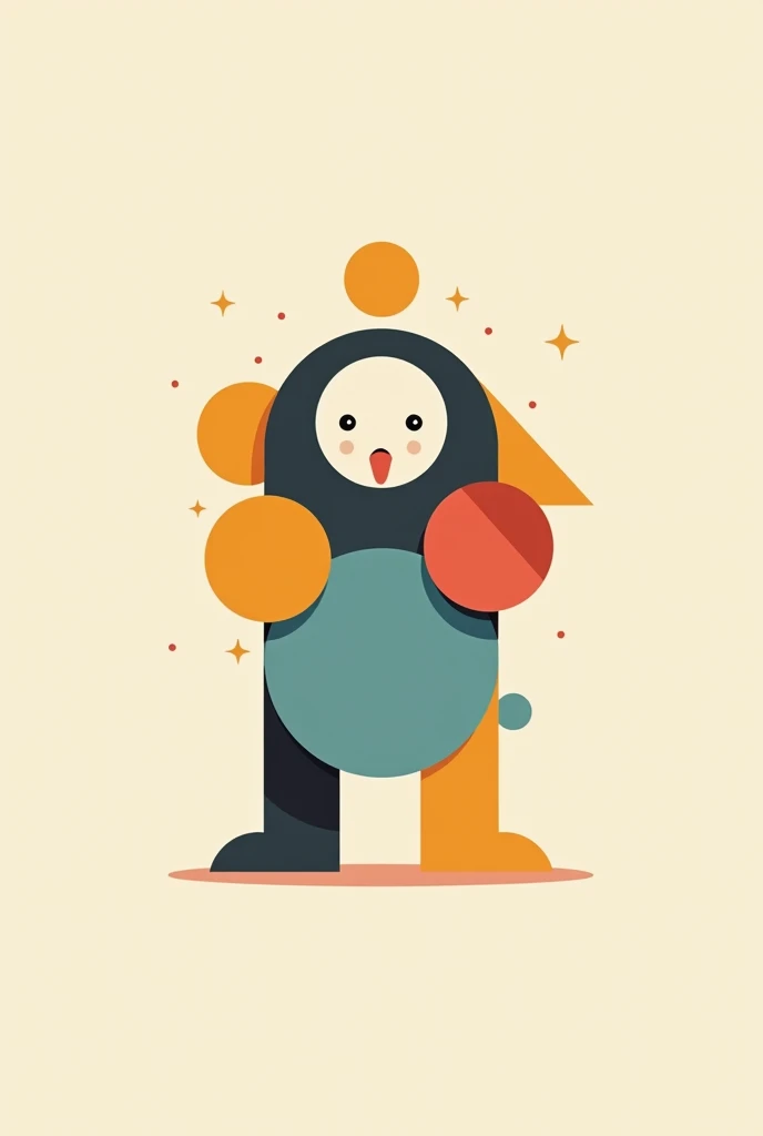 Minimal vector character using shapes funny