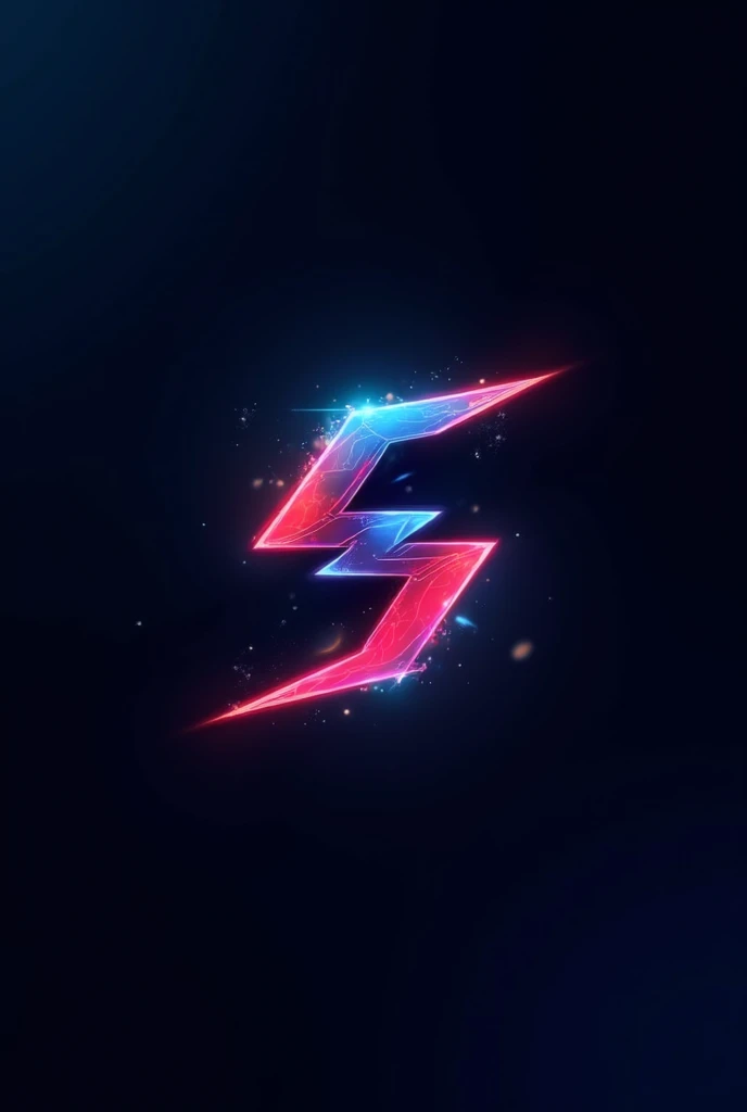 "Design a unique gaming logo using blue and red colors with a sci-fi theme, inspired by the letter S. The logo should feature dynamic, abstract elements that convey energy and excitement, incorporating futuristic and high-tech motifs. Include symbols relat...