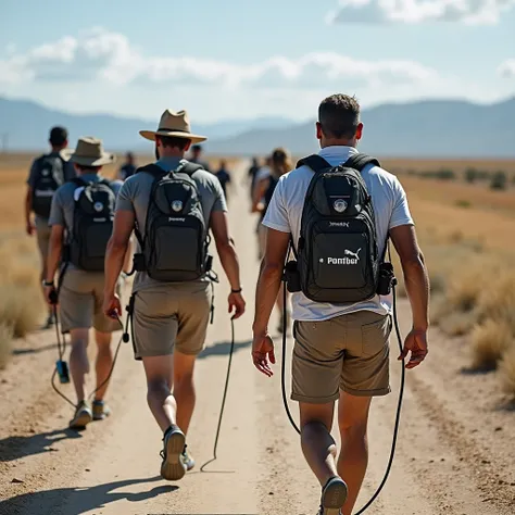 People who carry machines that allow them to stay comfortable outside even on hot days.