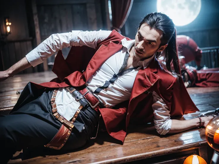 dracula riding a mechanical bull