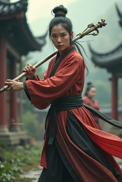 60 years old，Qing Dynasty，Female master，Faucet crutches，Will martial arts，Ace，Protect the disciple