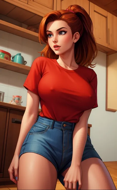 a close up of a person with a red shirt and a white shirt, pixel art inspired by Norma Bull, dribble, pixel art, sierra games, snes graphics, 9 0 s games, 1990 video game screenshot, early 90s cg, 1 6 - bit, 16-bit, 1991 video game screenshot