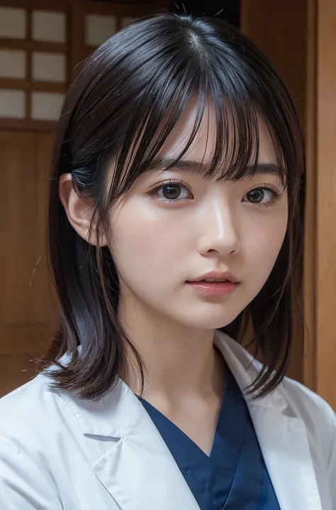 ((highest quality)), ((masterpiece)), (detailed),perfect face,japanese,female doctor,white