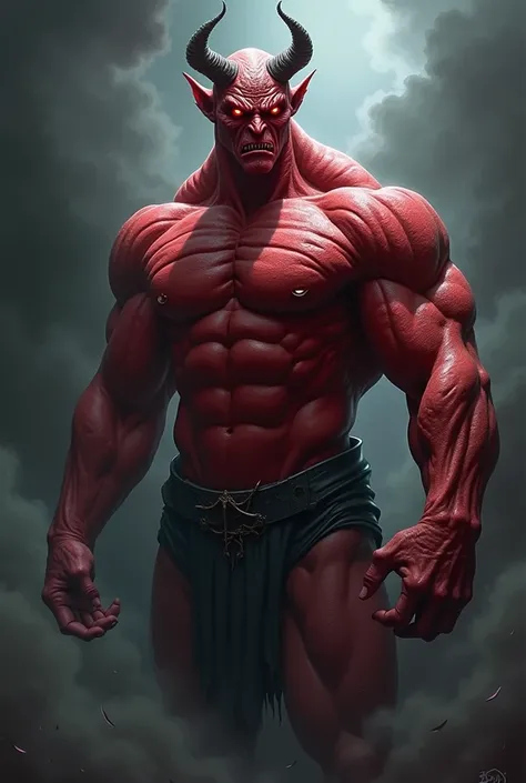 demon with big buff abs