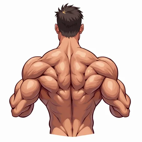 Generate the illustrative image of body builder shoulder muscles on white background