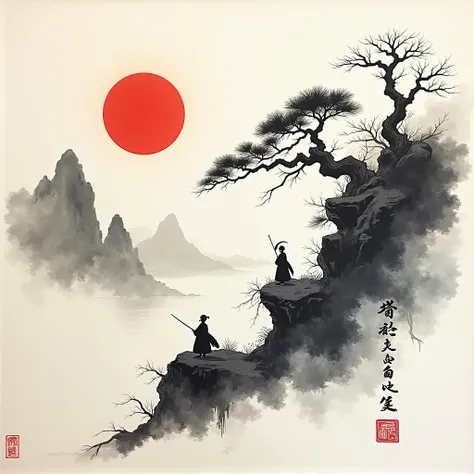 Ink Painting,Shogun,landscape painting,Gulp