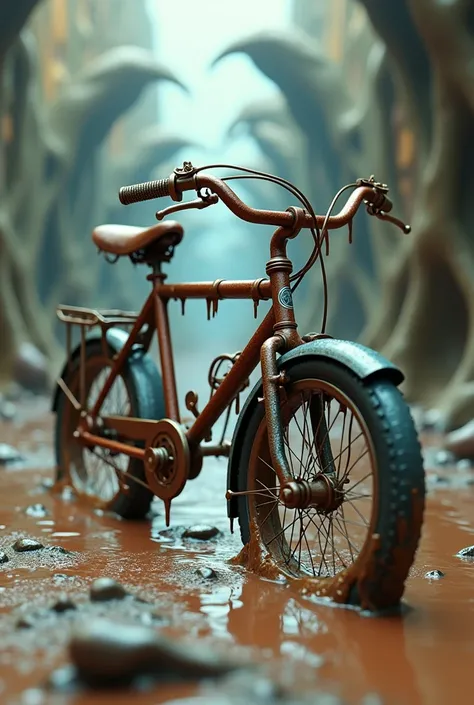 Melting bicycle 
