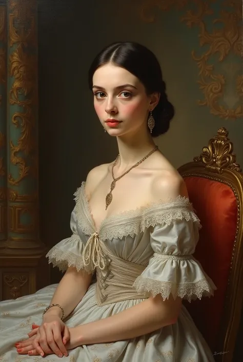 An oil painting of Regina Julius Beaufort from The Age of innocence
