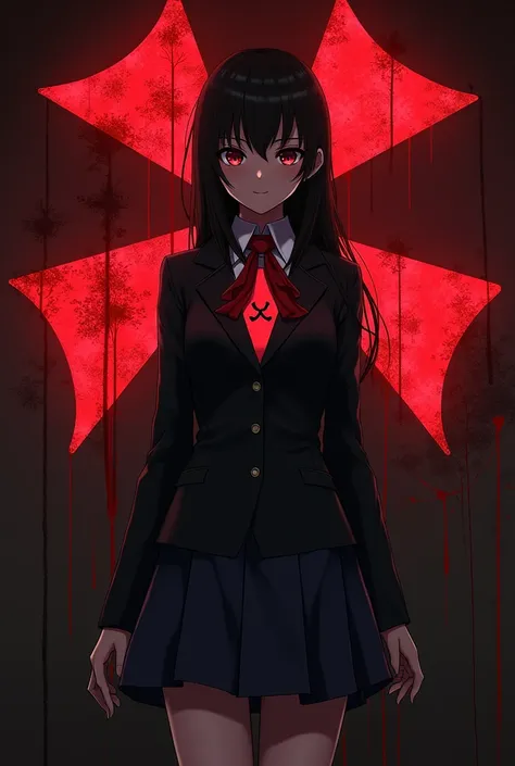 Yumeko Jabami, the symbol of the Umbrella Corps in the depths of Kakegurui: Compulsive Gambler, Resident Evil 