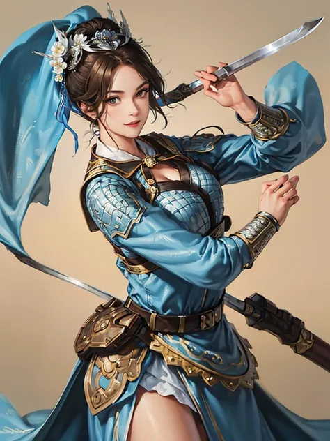 (no background:1.4), (cowboy shot), best quality, masterpiece, solo, detailed beautiful girl, ancient chinese armor, large breas...