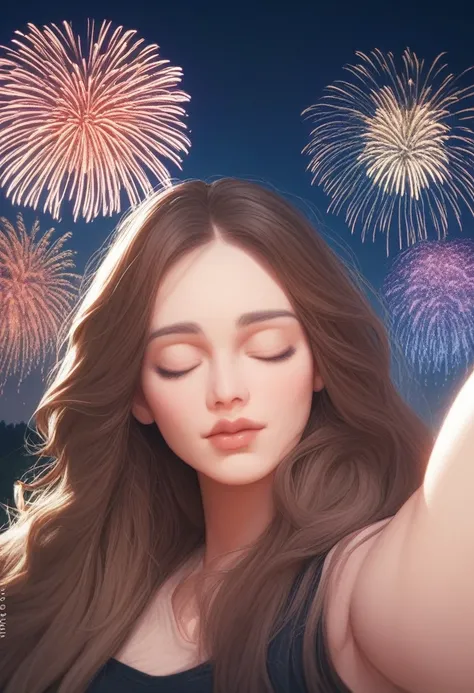 score_9, score_8_up, score_7_up, score_6_up, score_5_up, score_4_up, selfie, beautiful woman, half-up hair, attractive and seductive face, closed eyes, shy, superlative body proportion, all Tiffany Blue, tarot cards frame, background rainbow fireworks, fus...