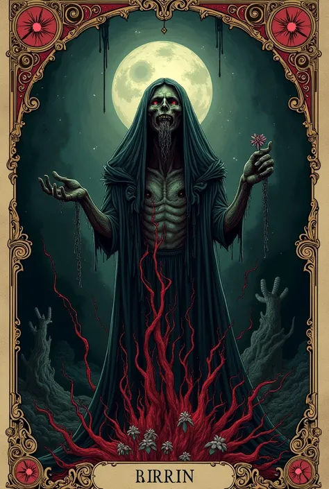 custom crazy tarot cards in horror style