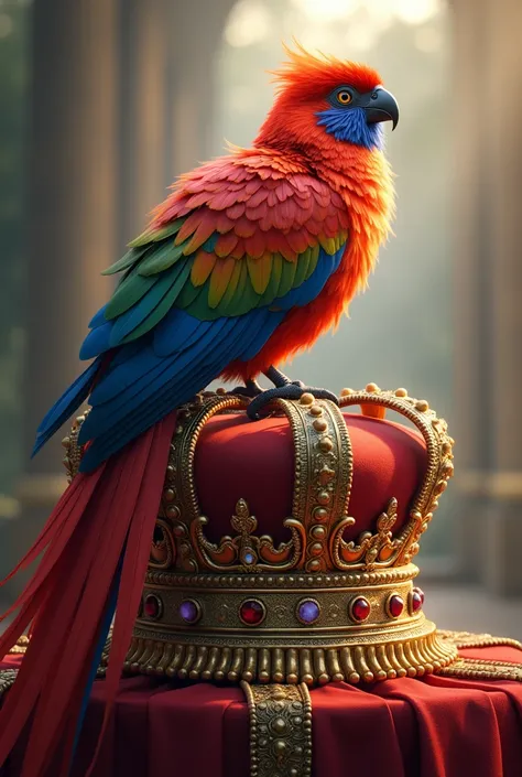 Bird of Paradise sitting on top of the Kings crown