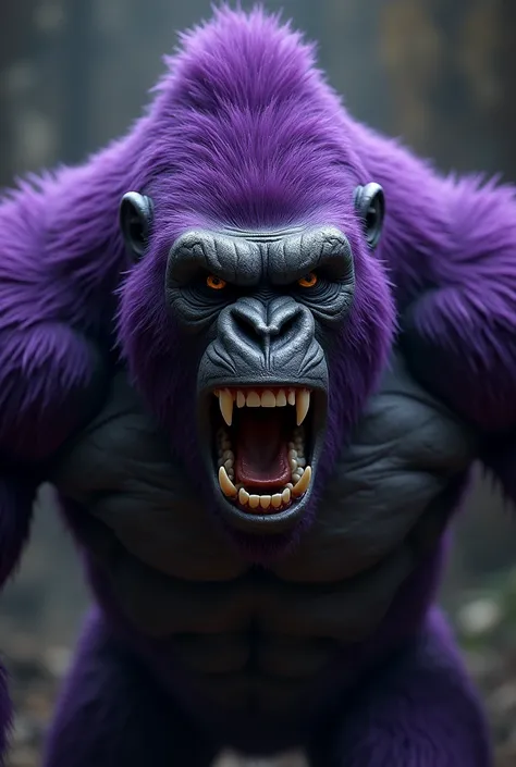 Angry Purple Gorilla Face