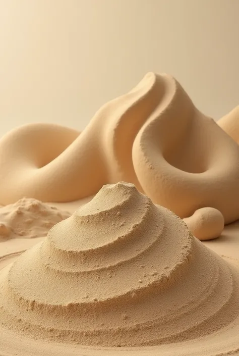 Photos of different piles of sand