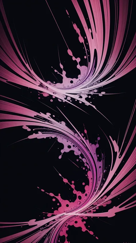 (masterpiece, Highest quality, Very detailed, 8k wallpaper), Abstract color splashes, Pink and purple vibrant, sharp