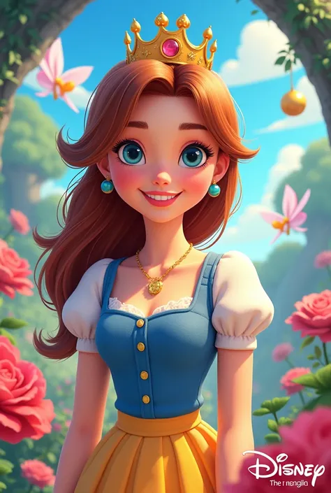 Advertisement for an English course with a Disney girl promoting it