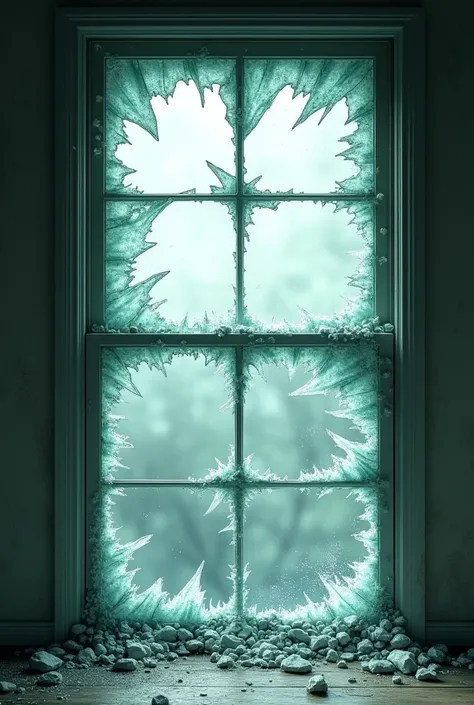 A broken window