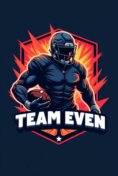 Create a football logo with the team name as  *Team Even*.