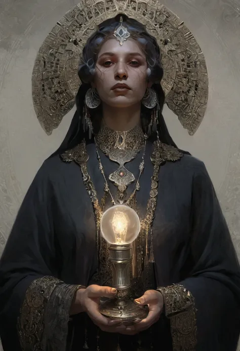 a close up of a person holding a light in their hand, yuri shwedoff and tom bagshaw, jen bartel, inspired by petros afshar, prie...