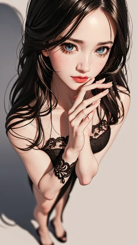 ((best quality, 4k, highres, masterpiece:1.2)), ((character concept art)), ((Eva Green)), 1girl, beautiful detailed eyes, beautiful detailed lips, extremely detailed face, long eyelashes, dark, voluminous hair, classic Hollywood glamour, wearing an elegant...