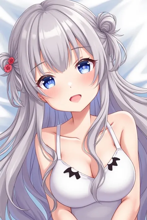 One person, High resolution, chest, Long Hair, blue eyes, accessories, tongue, tongueを出す, 大きなchest, Ahegao, Sleepy, A seductive smile, anime, High resolution, 