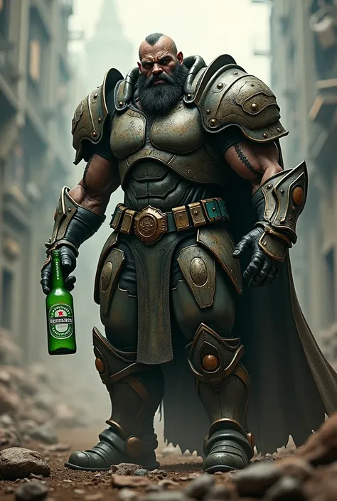 (photorealism:1.2), armor ,lobo, heineken ,combat