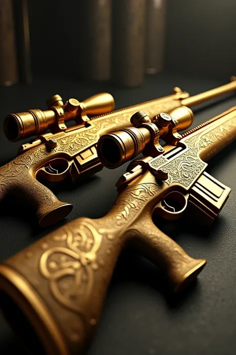 Golden sniper rifles