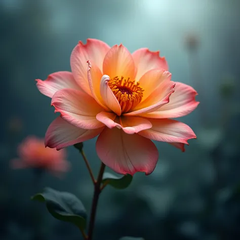 Mysterious Fog, flower photography, capturing natures beauty, delicate petals, vibrant colors, intricate details, showcasing botanical diversity, evoking emotions, conveying serenity, expert composition, professional lighting, immersive floral portrait, ti...