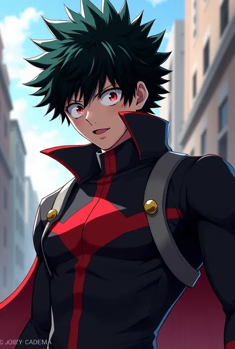 from my hero academia,Male gender,black hair,Red eyes,and full body