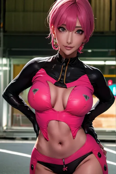 (Highest quality), Realistic, Gal,Sea of night,Sea of night辺,whole body,(((Big Breasts:1.2))),Sweat in the valley,Wet body,masterpiece,Accurate Human Anatomy,Realistic expression,,Become very clear,(short hair,Sharp bangs)Black panties,Fleshy crotch,(((Hig...