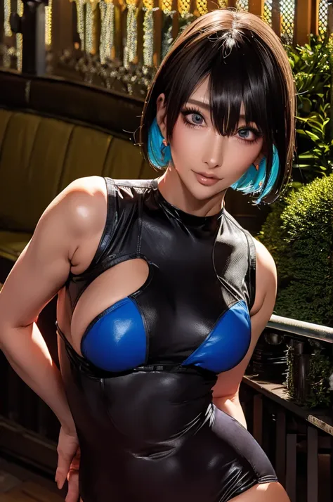 (Highest quality), Realistic, Gal,Sea of night,Sea of night辺,whole body,(((Big Breasts:1.2))),Sweat in the valley,Wet body,masterpiece,Accurate Human Anatomy,Realistic expression,,Become very clear,(short hair,Sharp bangs)Black panties,Fleshy crotch,(((Hig...