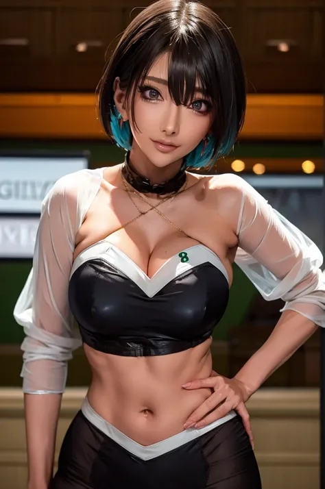 (Highest quality), Realistic, Gal,Sea of night,Sea of night辺,whole body,(((Big Breasts:1.2))),Sweat in the valley,Wet body,masterpiece,Accurate Human Anatomy,Realistic expression,,Become very clear,(short hair,Sharp bangs)Black panties,Fleshy crotch,(((Hig...