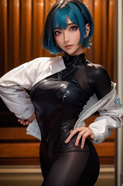 (Highest quality), Realistic, Gal,Sea of night,Sea of night辺,whole body,(((Big Breasts:1.2))),Sweat in the valley,Wet body,masterpiece,Accurate Human Anatomy,Realistic expression,,Become very clear,(short hair,Sharp bangs)Black panties,Fleshy crotch,(((Hig...