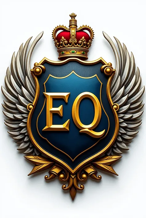 a military insignia, containing in the middle the symbol of the military police of Ceará within the letters " E Q", with wings on the sides, quality excellence
