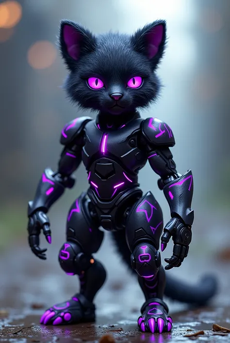 protogen preto com roxo, furry