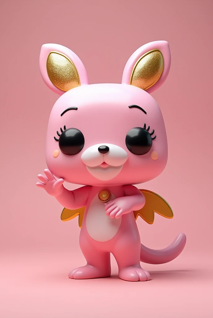 make me a funko pop , with the name or initial (Alice/Lice) personalized (gold with pastel pink)