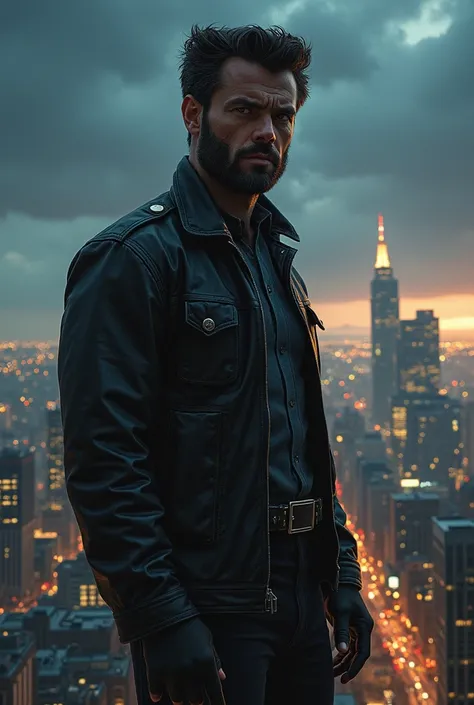 Image of Wolverine looking at the city