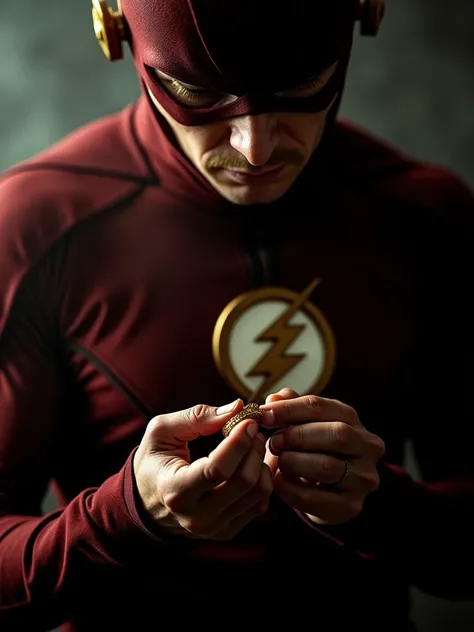 eobard thawne puts on his reverse flash ring in secret